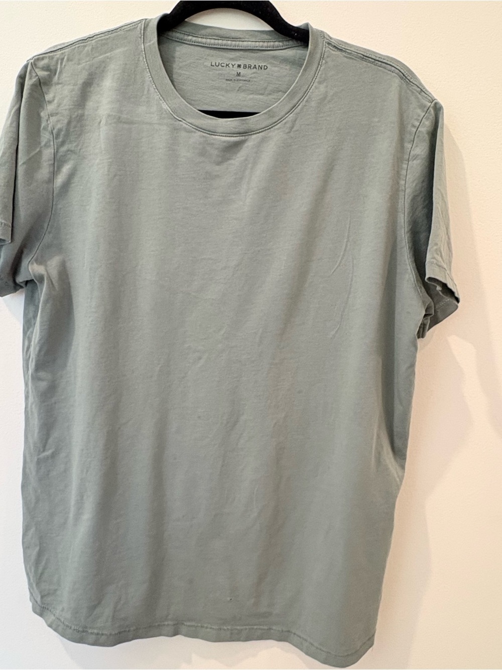 Lucky Brand Men's Light Sage Green Crew Tee